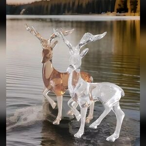 Rare Vintage Celluloid Dear Pair